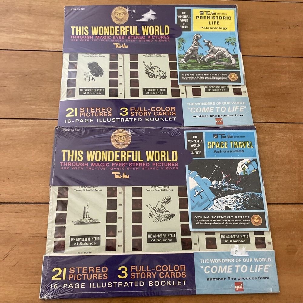 Vtg Lot of 2 Sealed Gaf Tru-Vue‎ Stereo Picture Sets This Wonderful World
